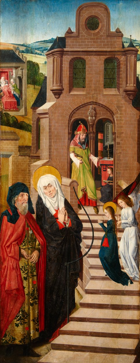 The Girlhood of Mary, högra flygeln av Weston Triptych, c.1480 av Rogier van der Weyden