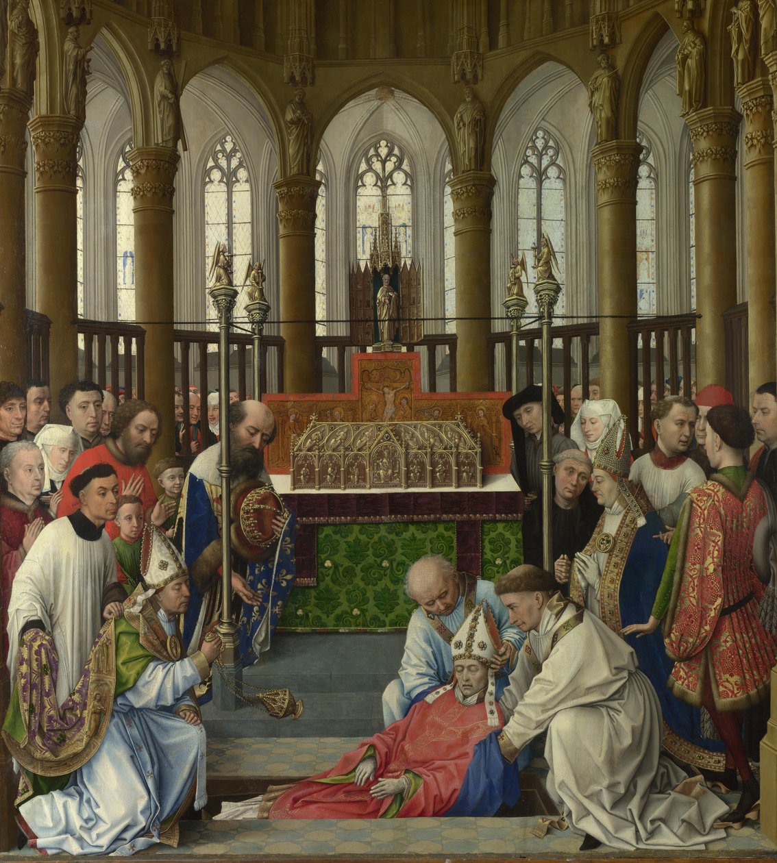 Utgrävningen av Saint Hubert av Workshop of Rogier van der Weyden