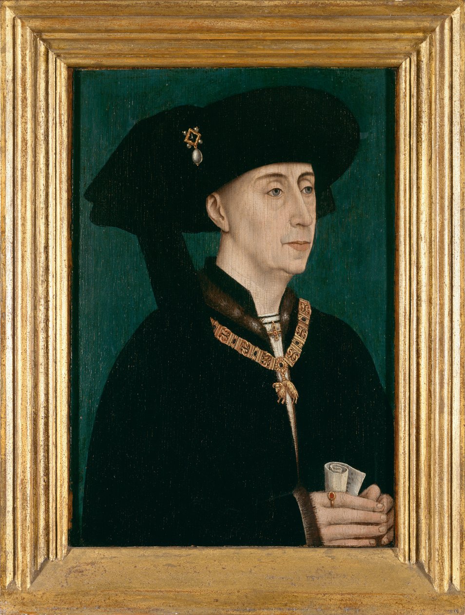 Filip den gode (olja på panel) av Rogier van der (after) Weyden