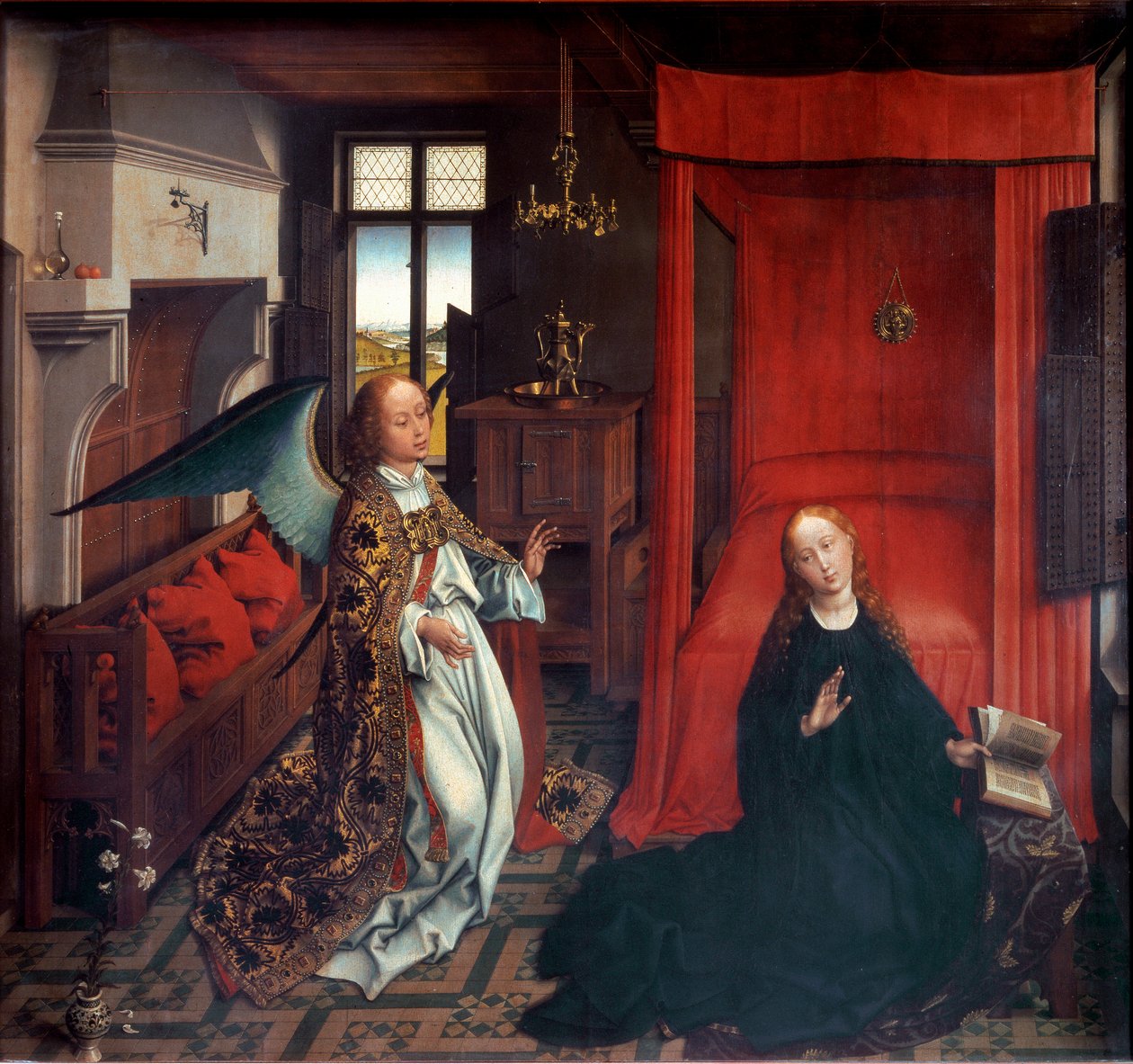Tillkännagivande av Rogier van der (workshop of) Weyden