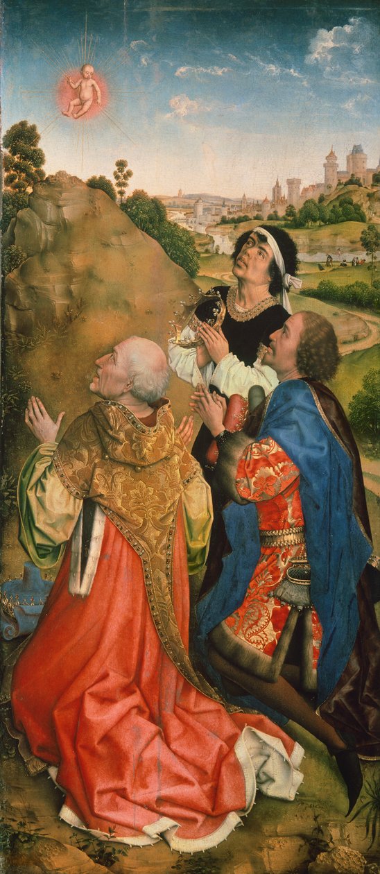 Bladelin altartavla av Rogier van der Weyden (1399-1464), detalj av Rogier van der Weyden