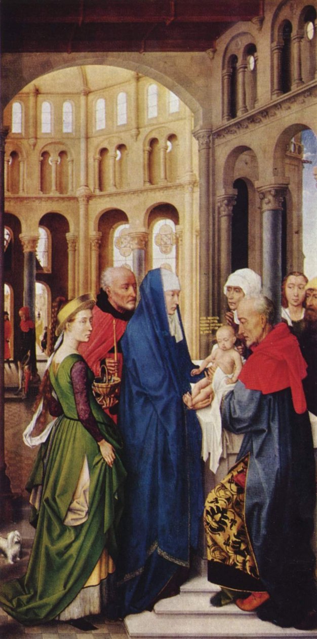 Columba-Altar: Darbringung im Tempel av Rogier van der Weyden