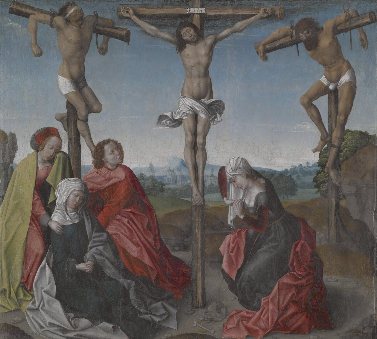 Crucifixion, c.1500 (olja på duk) av Rogier van der Weyden