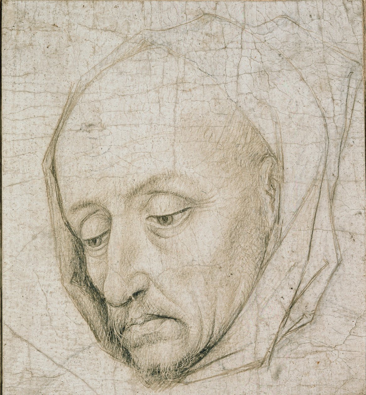Studie av en gammal mans huvud, 1400-talet av Rogier van der Weyden