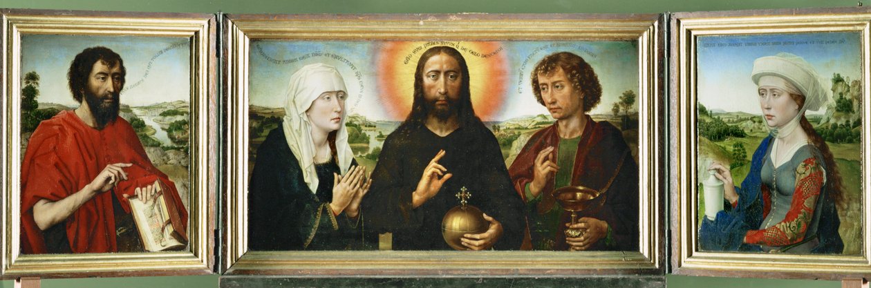 Triptyk av familjen Braque, målad före 1452 ... av Rogier van der Weyden