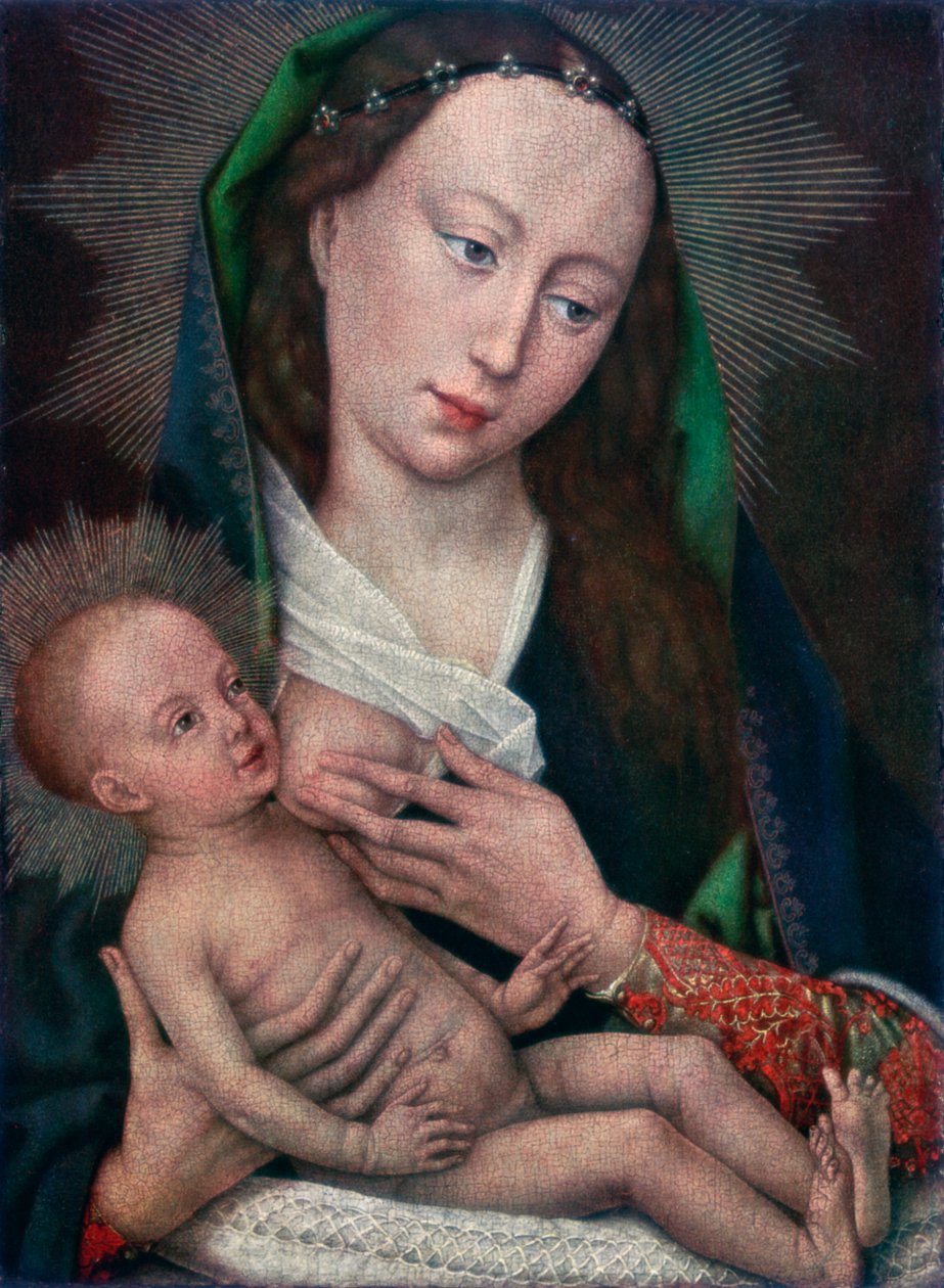 Jungfru och barn, 1420-1460 1927 av Rogier van der Weyden