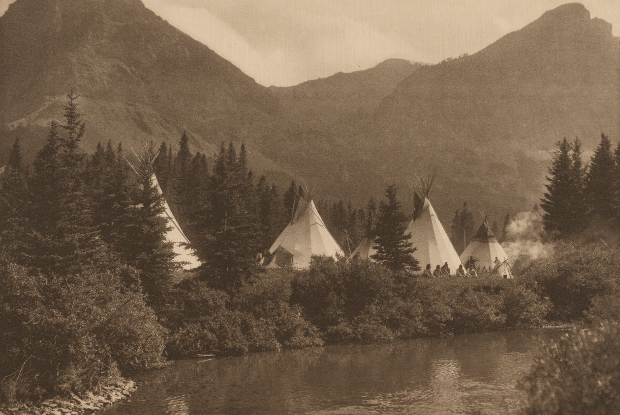 Uppför klippbanken, Piegan, Montana,1915 (foto) av Roland W. Reed