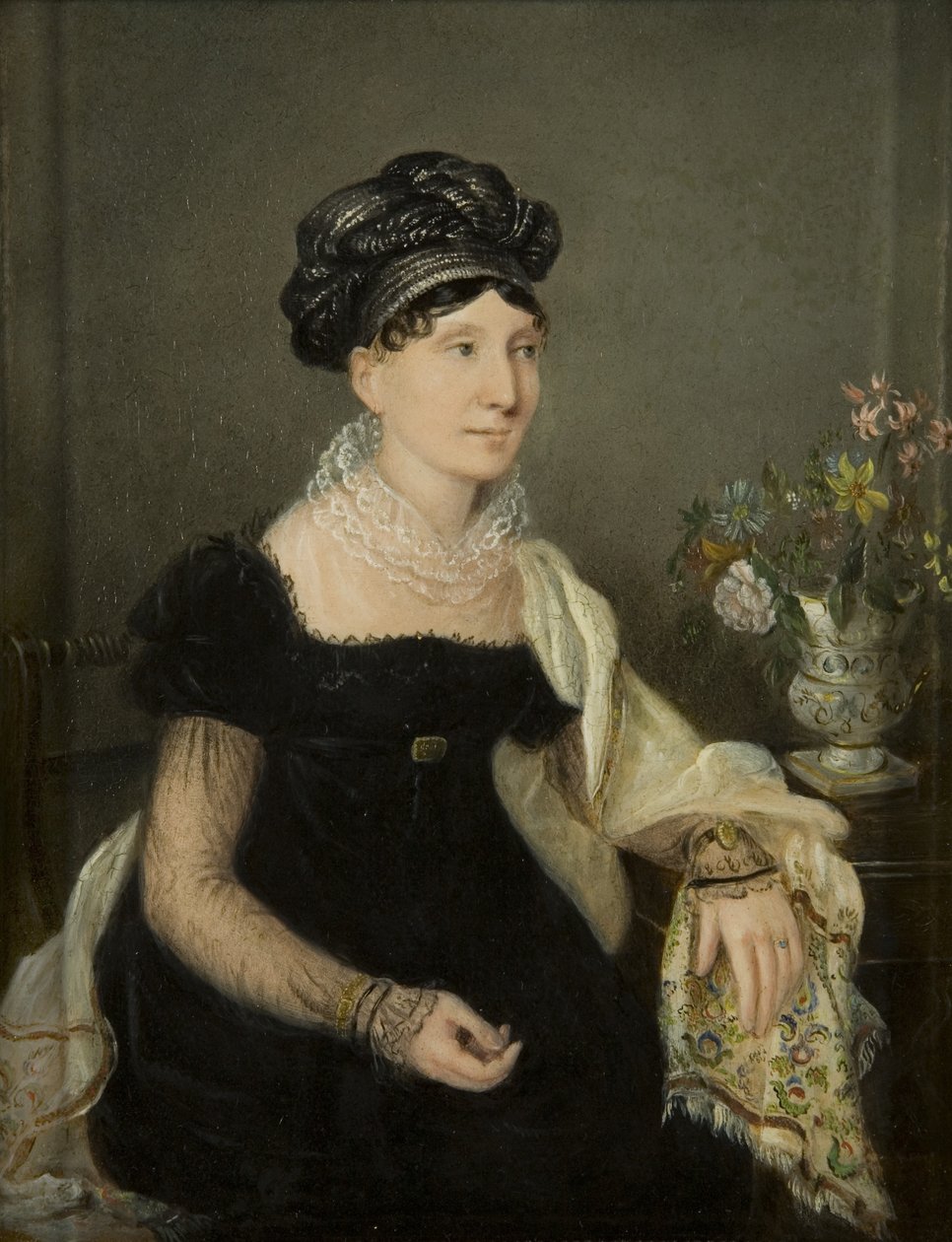 Madame Catalani, ca 1821 (olja på kvarnbräda) av Rolinda Sharples