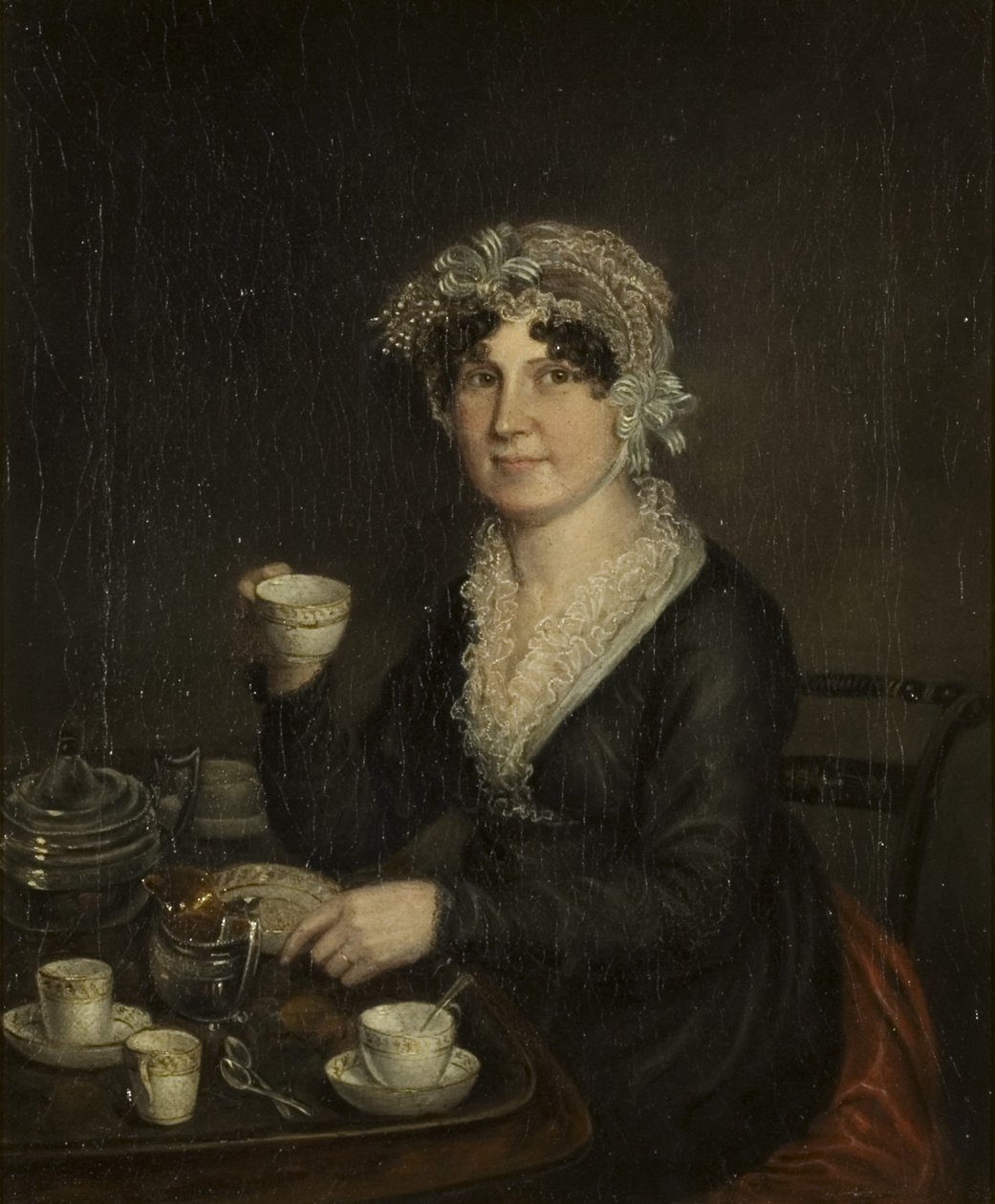 Portræt af fru Ellen Sharples, ca. 1814 (olie på lærred) svensk av Rolinda Sharples