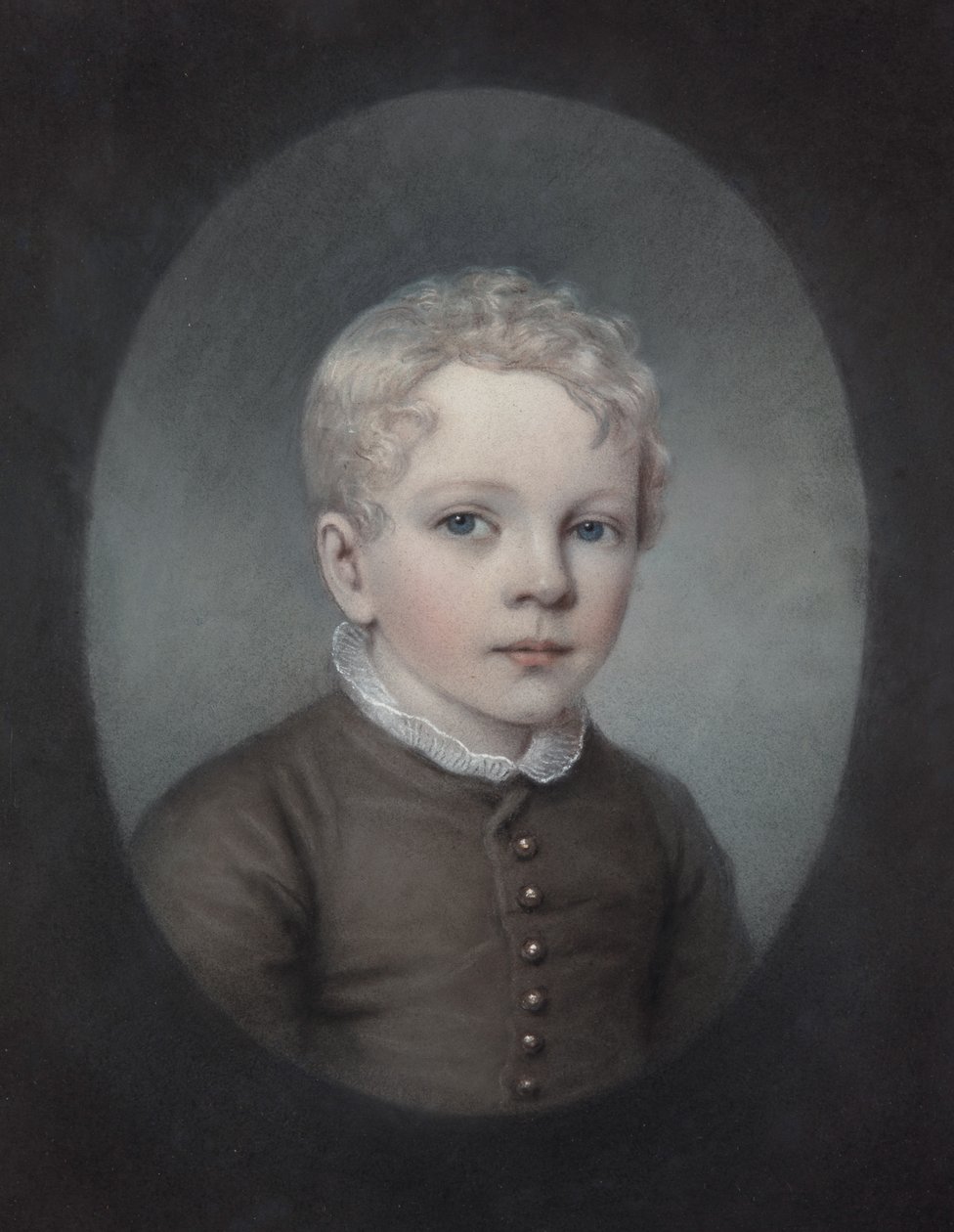 Edgeworth King i brun kostym av Rolinda Sharples or Ellen Sharples