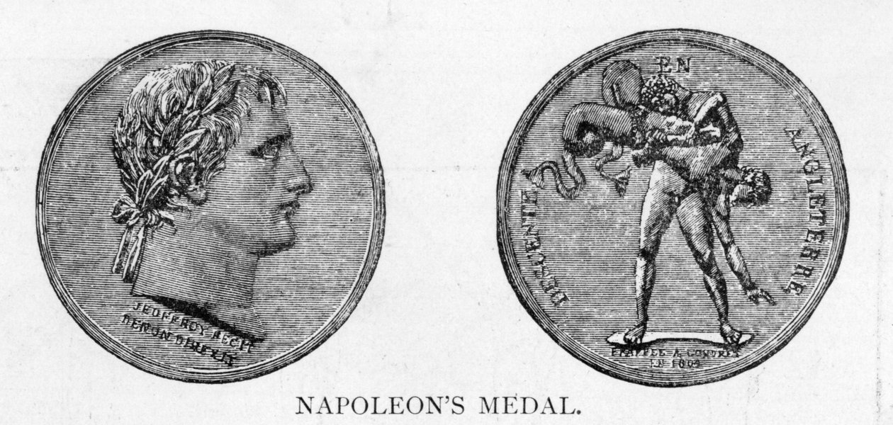 Medalj beställd av Napoleon som förberedelse för en framgångsrik invasion av England, 1804 av Romain Vincent Jeuffroy