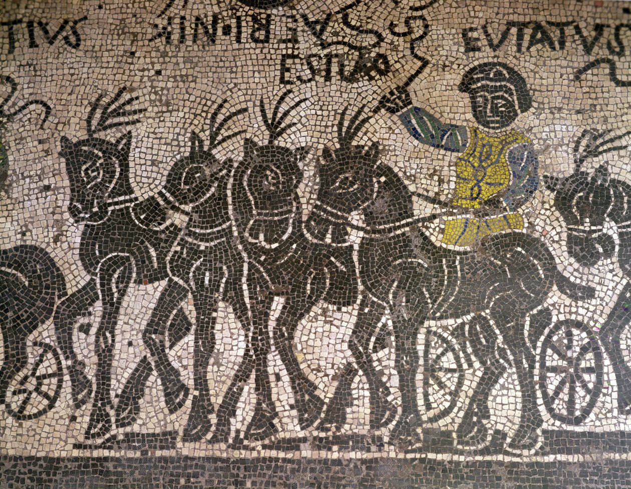 En Quadriga (mosaik) av Roman
