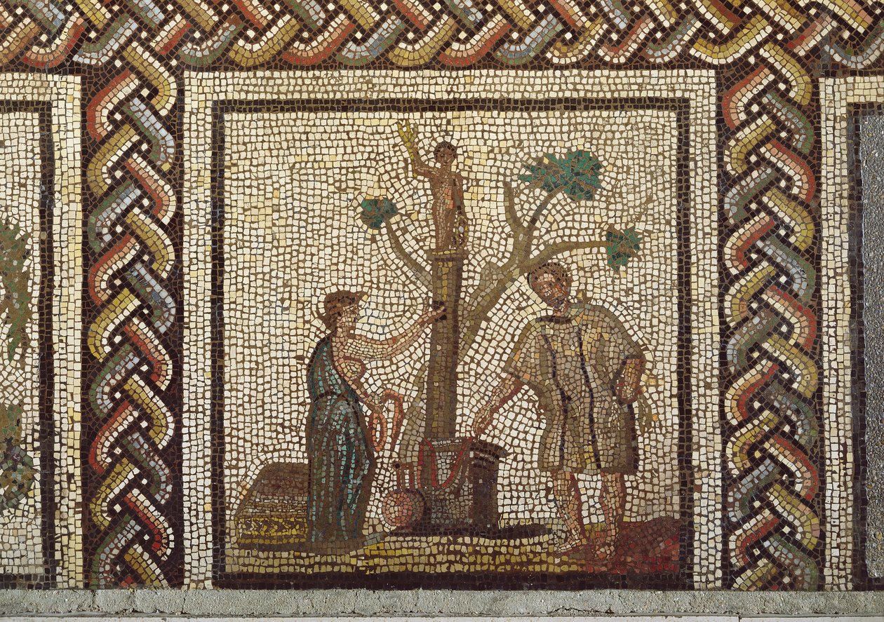 Ett offer till Ceres, från Saint-Romain-en-Gal (mosaik) av Roman