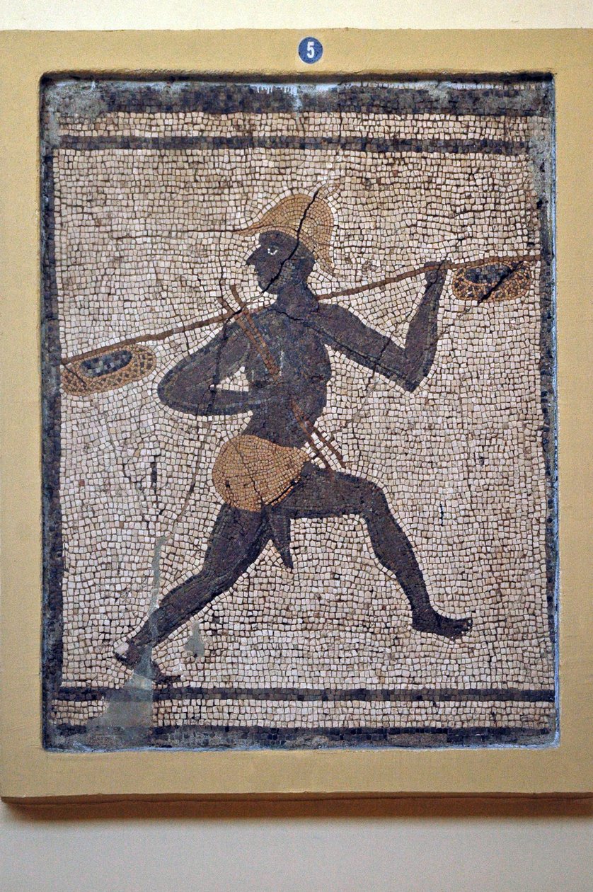 En svart fiskare, från Antakya (mosaik) av Roman