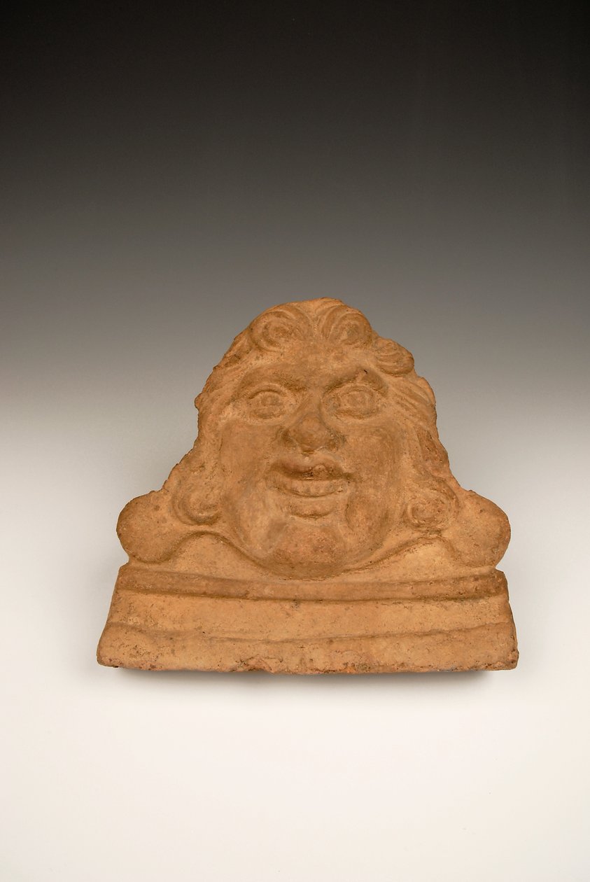 Antefix i form av ett Gorgonhuvud, 1:a-2:a århundradet e.Kr. (terrakotta) av Roman