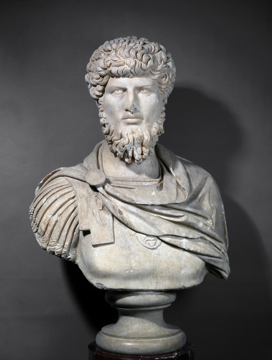 Byst av kejsar Lucius Verus (86-161) (marmor) av Roman