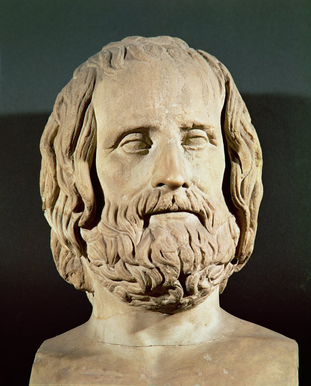 Byst av Euripides (ca 480-406 f.Kr.) av Roman