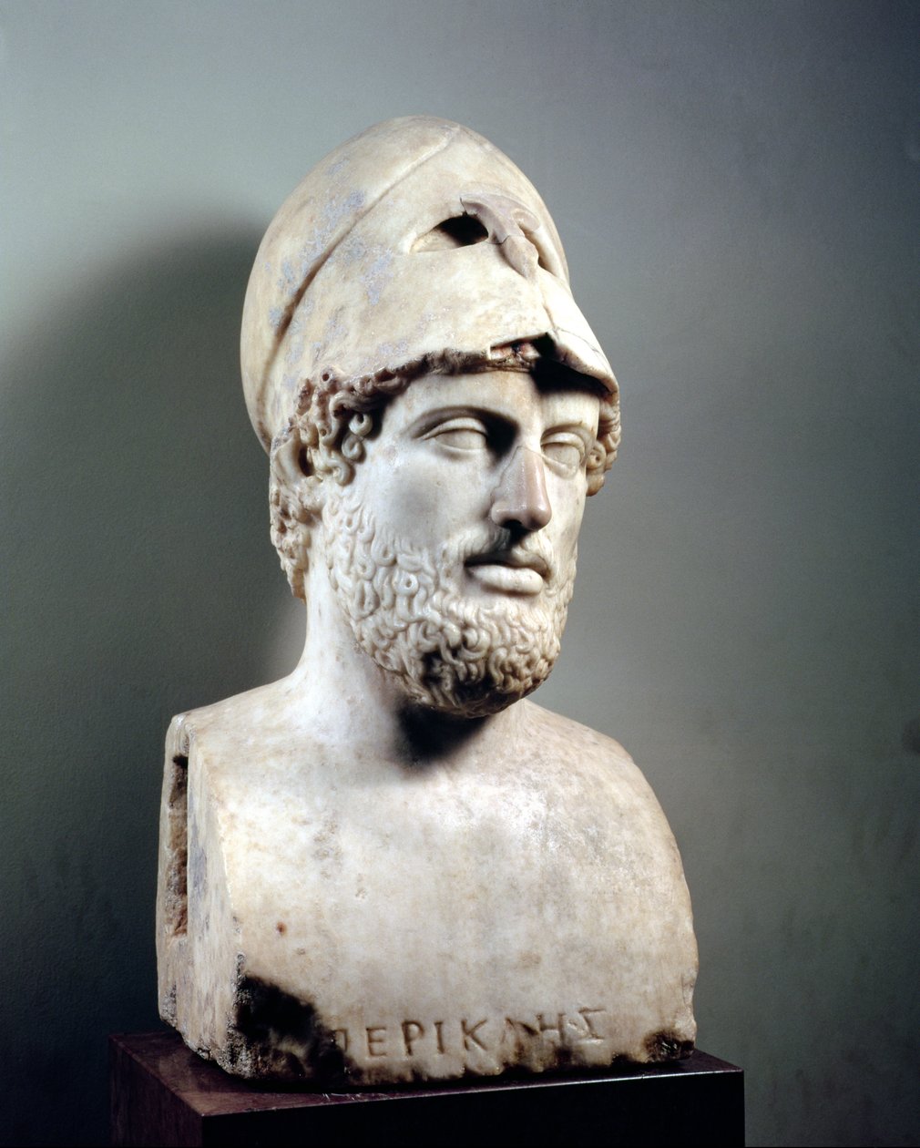 Byst av Perikles (d.429 f.Kr.) kopia av ett grekiskt original (marmor) (se även 119218) av Roman