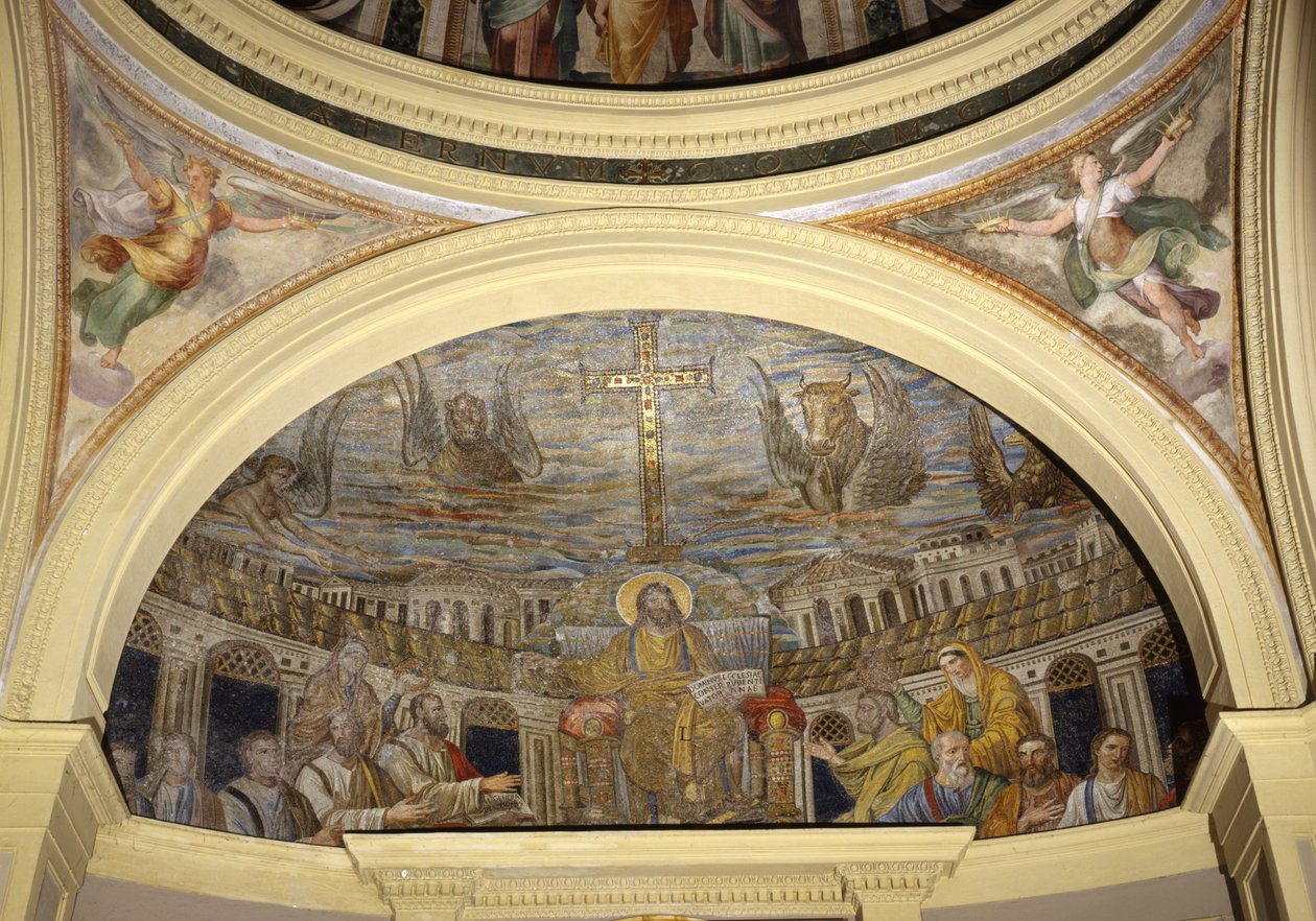 Kristus bland apostlarna (mosaik) av Roman