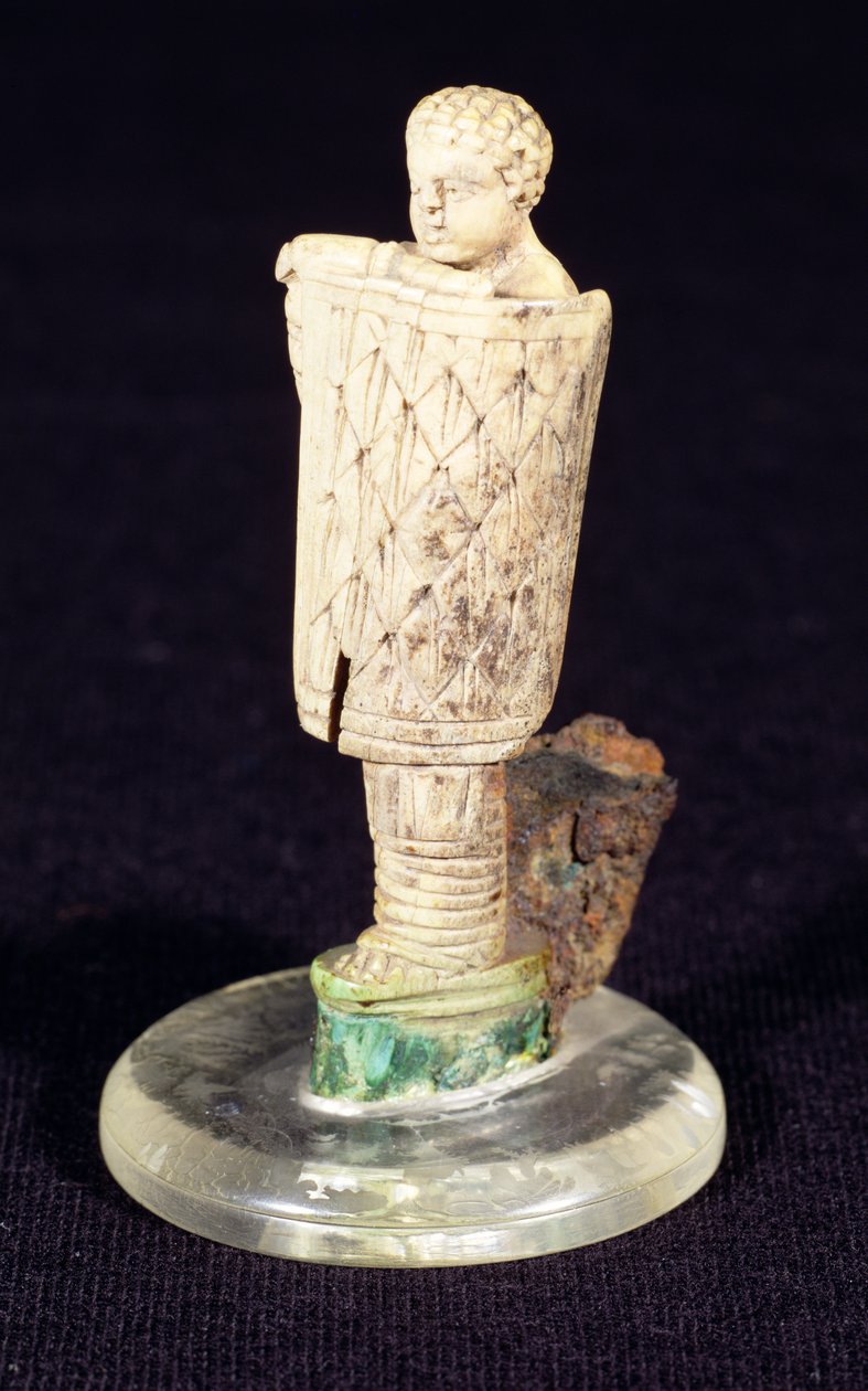 Spännknivshandtag i form av en gladiator från South Shields, 2:a - 3:e århundradet e.Kr. av Roman