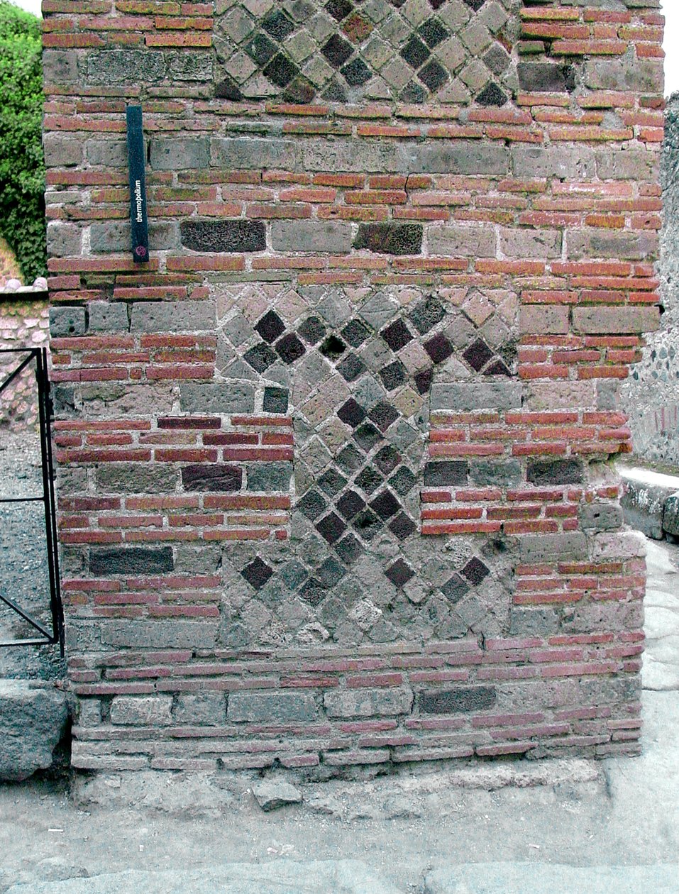 Detalj av ett väggfoto av Roman