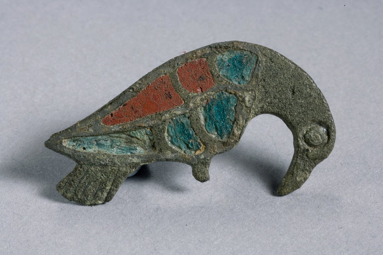Fibula of an Eagle, romansk-brittisk, 2:a-3:e århundradet e.Kr. (brons med emaljinlägg) av Roman
