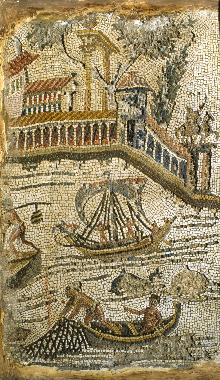 Fiskeplats (mosaik) av Roman