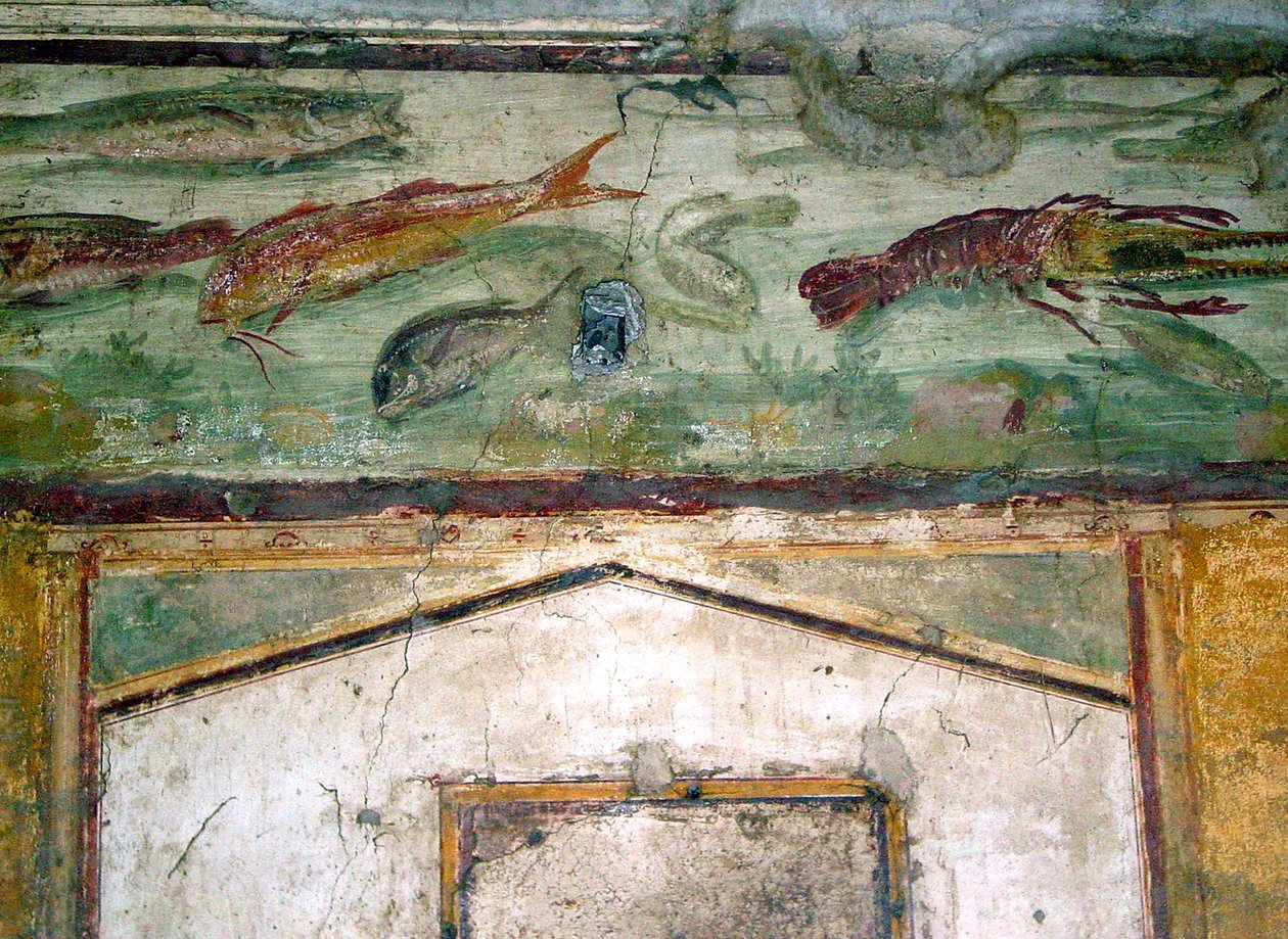 Fris som föreställer fisk (väggmålning) av Roman