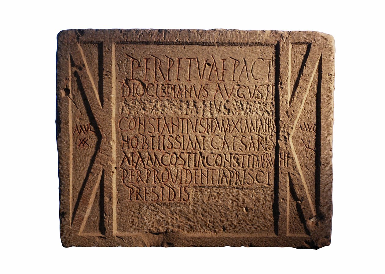 Inskription på en romersk armépost, Yotvata, södra Negev, Israel, c.297-303 e.Kr. av Roman