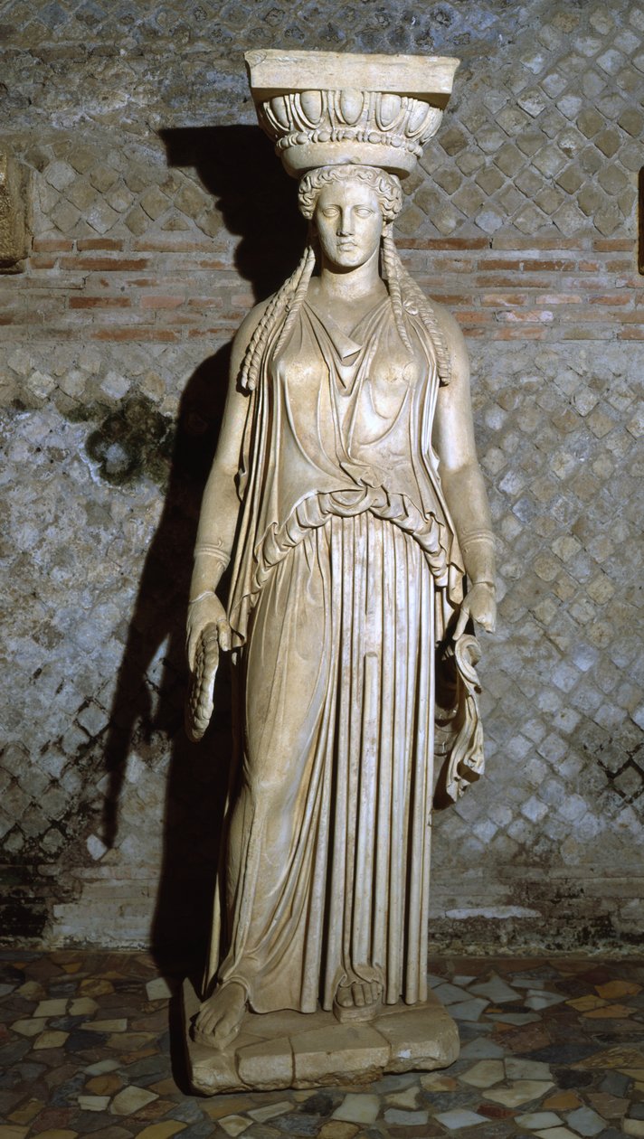 Kore, kopia av en karyatid från Erechtheion i Aten (marmor) av Roman