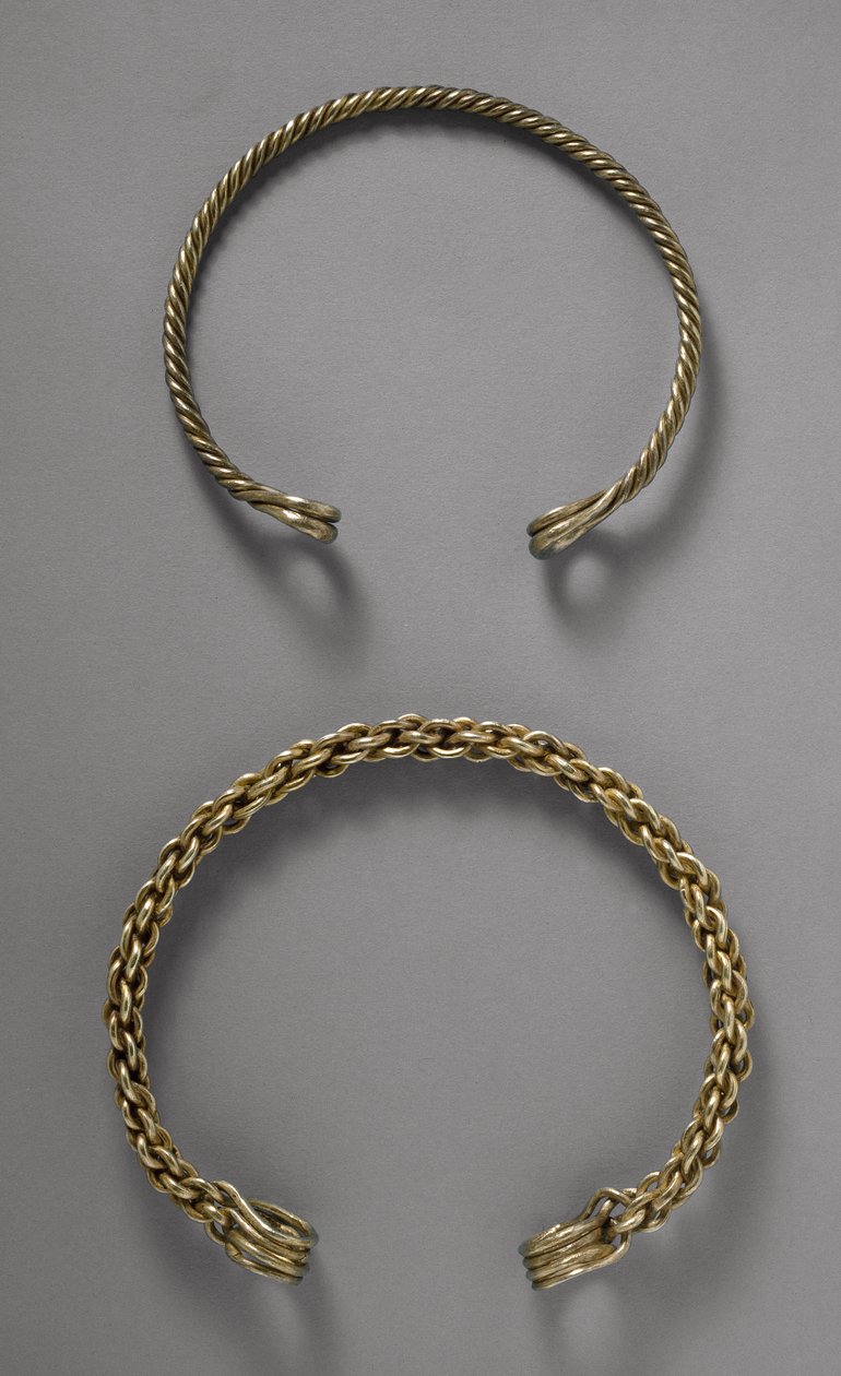 Halsringar (Torcs) från Ulceby, Lincolnshire, 1000-talet f.Kr. (elektrum) av Roman