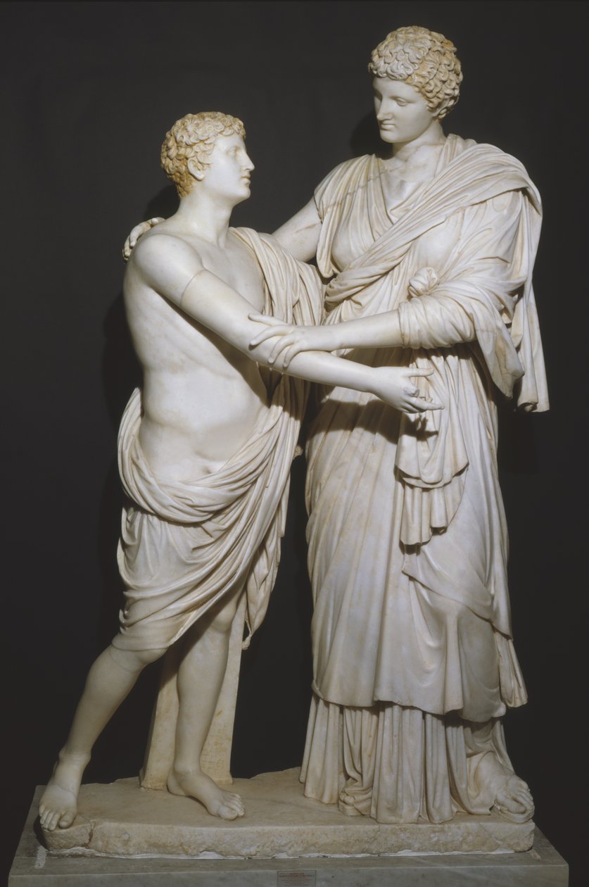 Orestes och Electra (marmor) av Roman