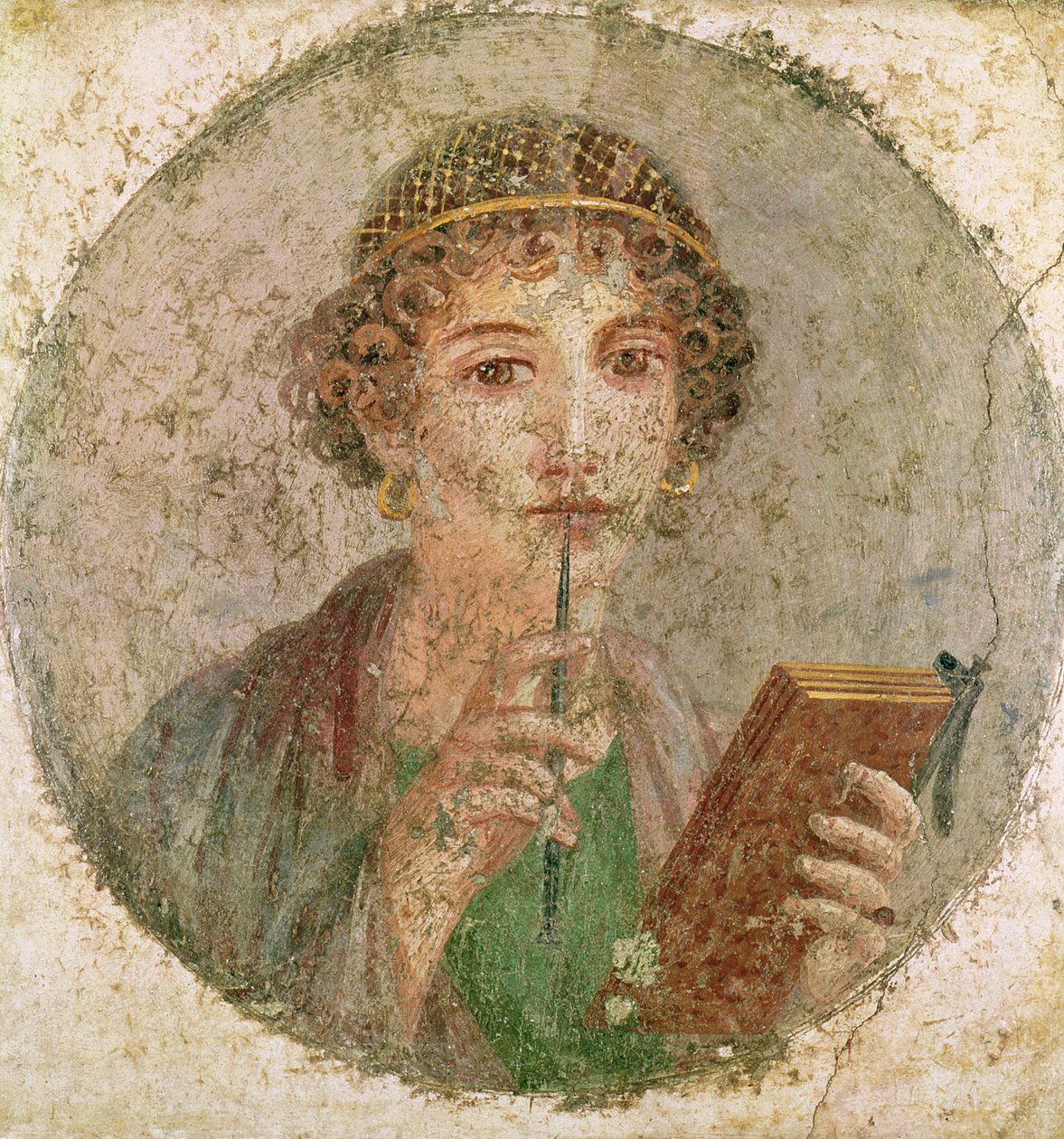 Picha ya msichana mdogo, kutoka Pompeii swed av Roman