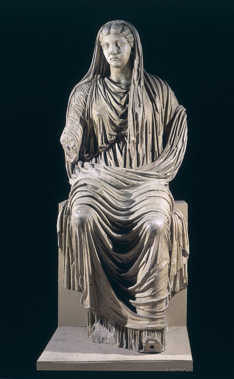 Postum staty av Livia (58 f.Kr.-29 e.Kr.) från Velleia av Roman
