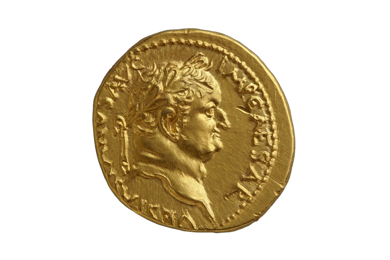 Romerskt kejsarmynt från Antiocheia ad Orontem, AD 72-73 (guld) av Roman
