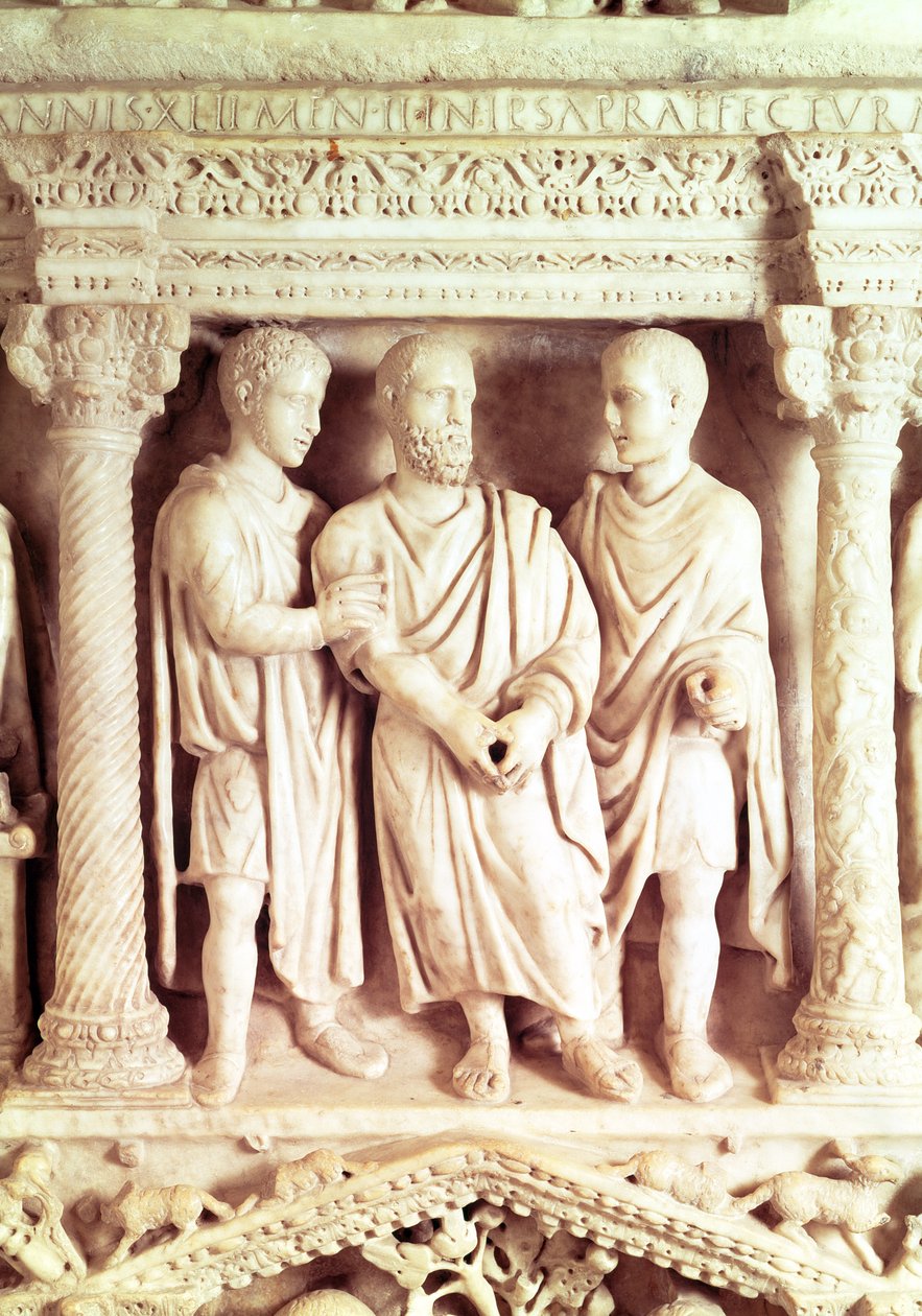 Sarkofag av Giunio Basso, 300-talet (marmor) av Roman