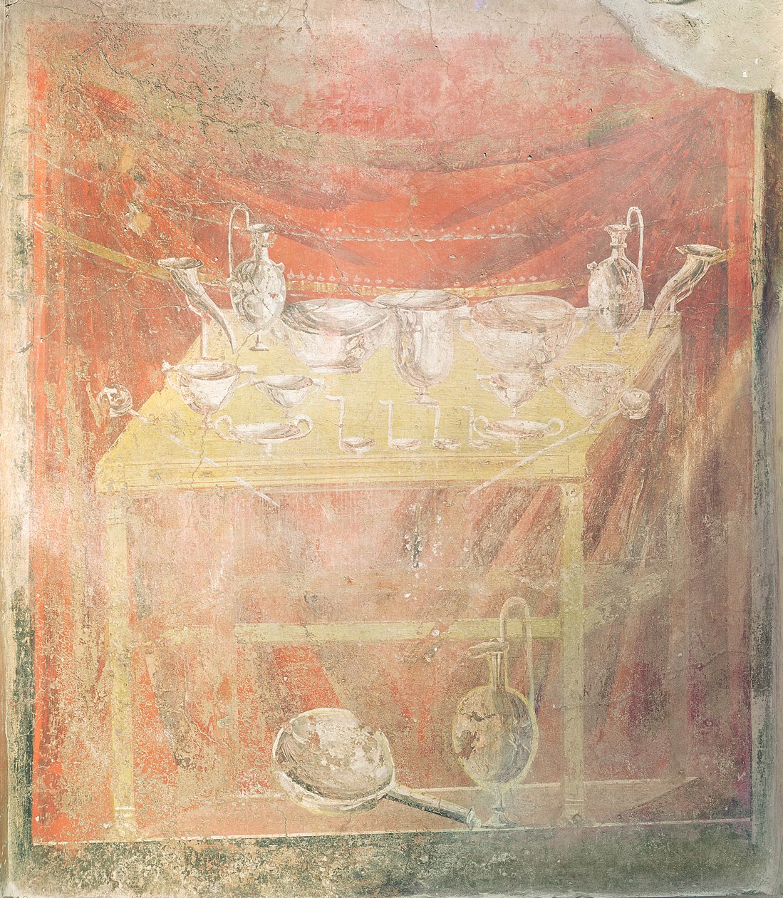 Silver på ett bord (väggmålning) av Roman