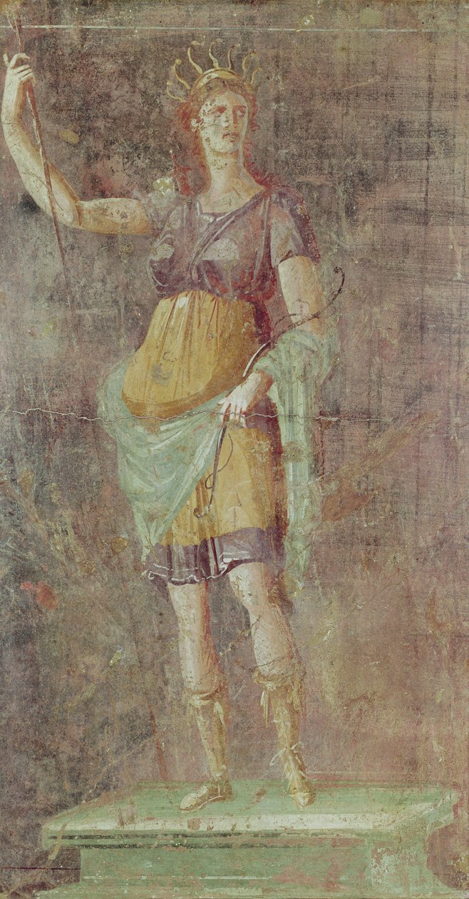 Staty av Diana, från Pompeji, c.50-59 av Roman