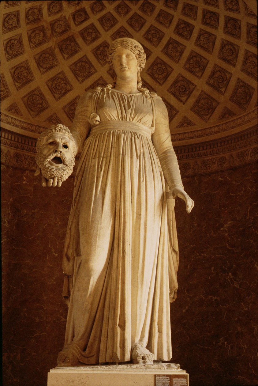 Staty av Muse Melpomene, c.50 f.Kr. (marmor) av Roman