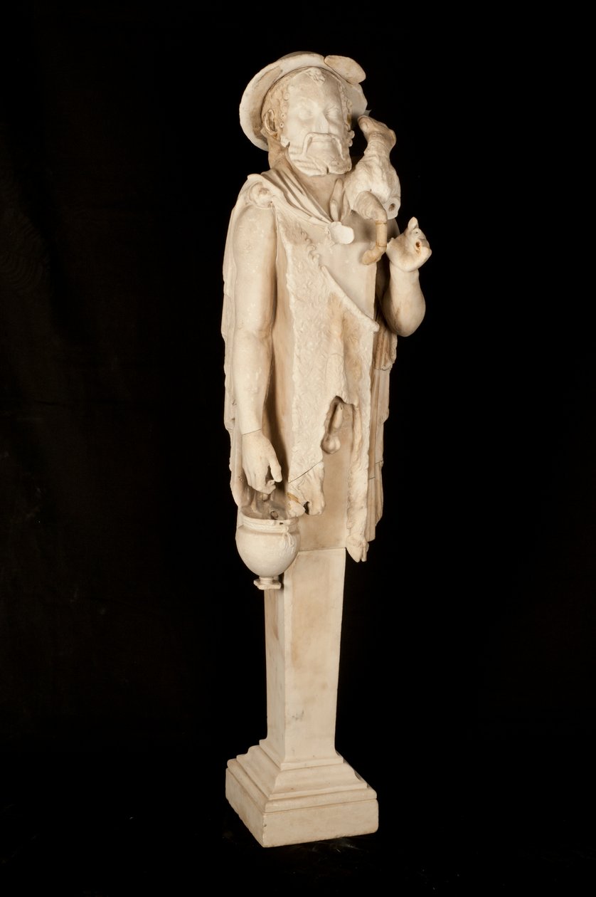 Staty av guden Pan (marmor) av Roman