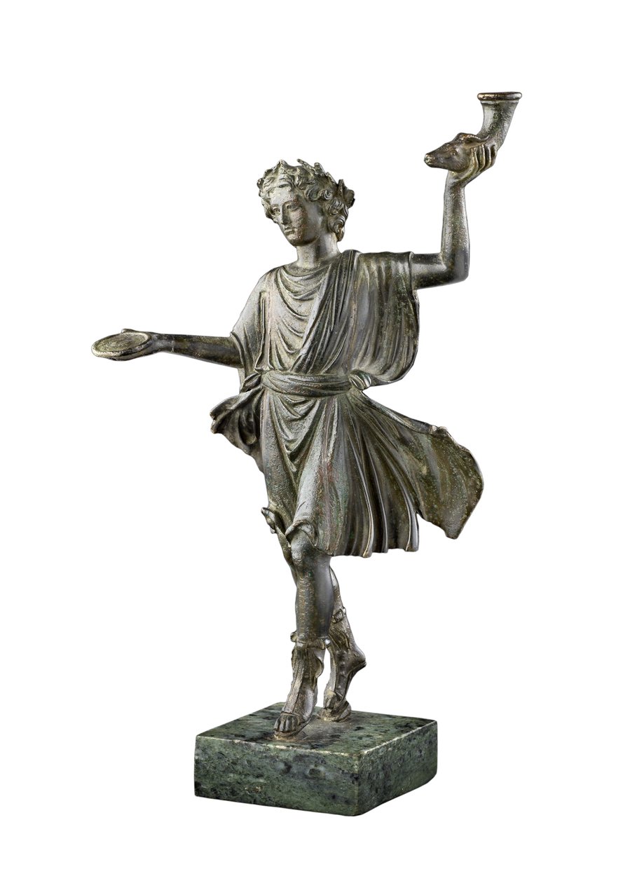 Statyett av Lar, hemmets och familjens gudom, 1000-talet (brons) av Roman
