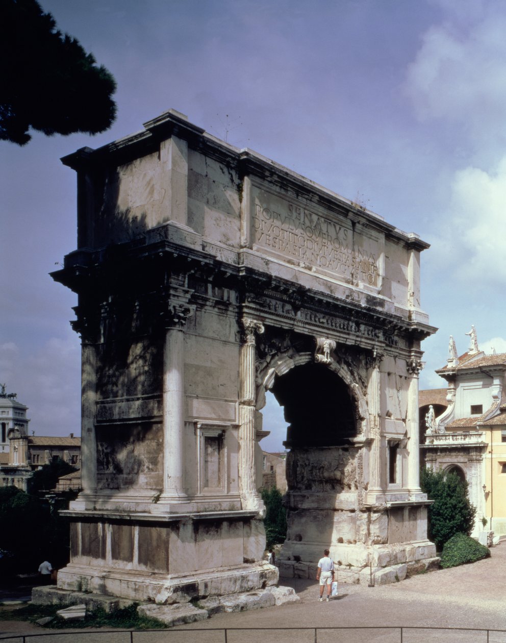 Titusbågen, till minne av kejsarens plundring av Jerusalem 70 e.Kr., 81 e.Kr. av Roman