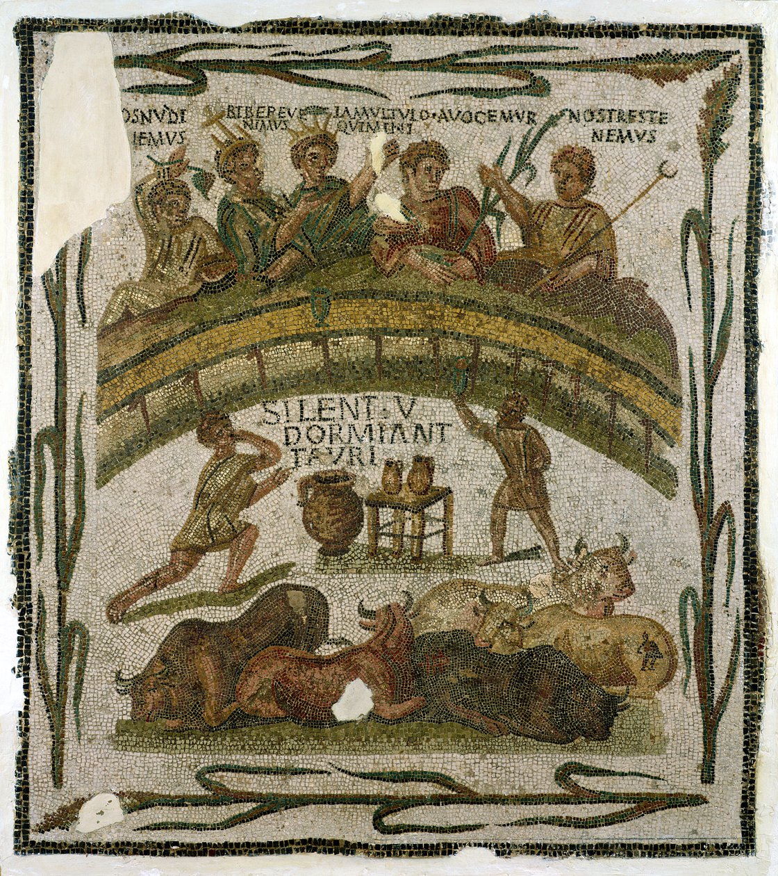 Kostymbanketten, från El-Jem (det antika Thysdrus) ca 200-220 (mosaik) av Roman