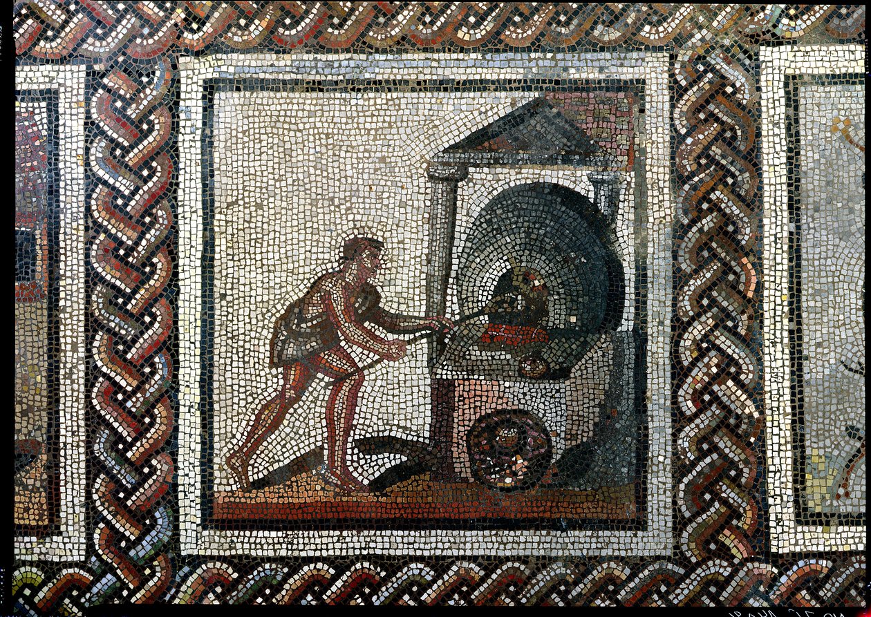 Ugnen, från Saint-Romain-en-Gal (mosaik) av Roman