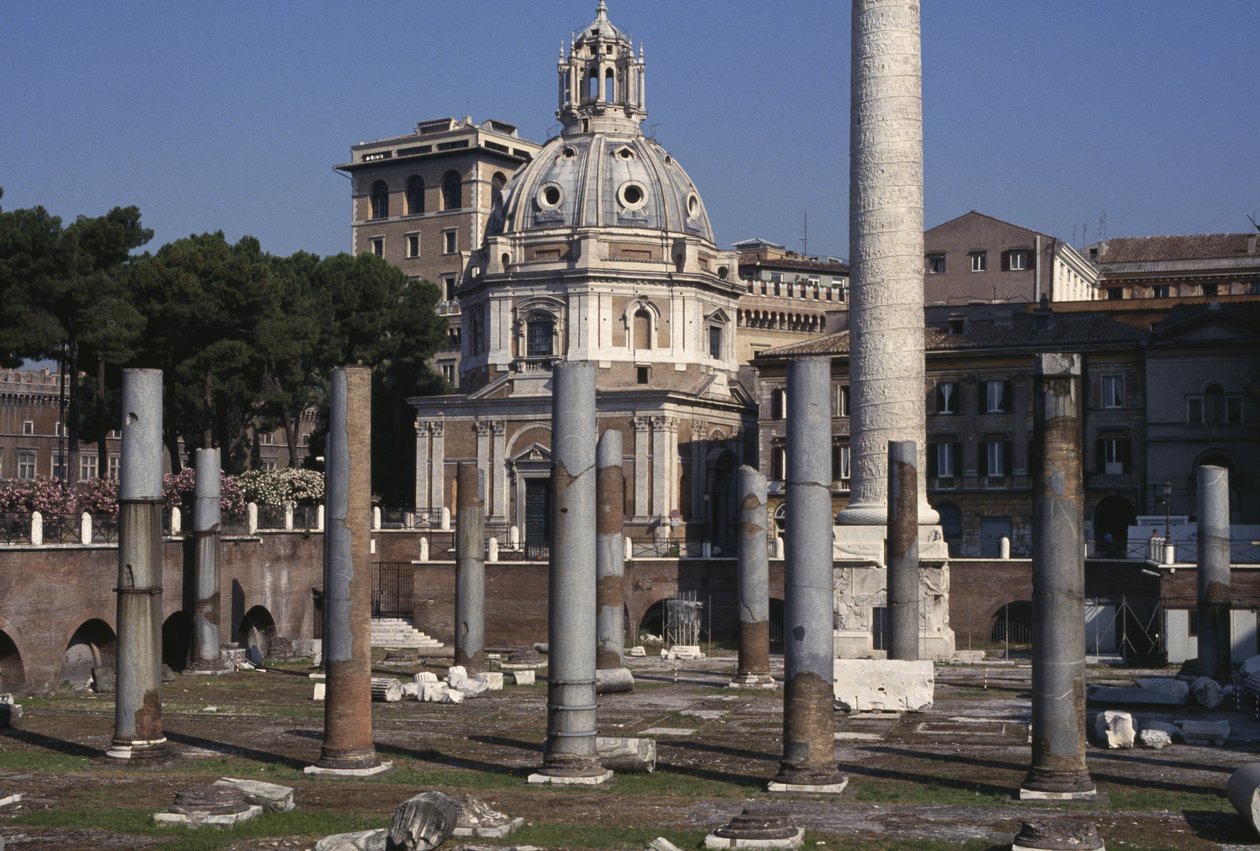 Utsikt över Forum och Trajanus kolumn, 113 e.Kr av Roman