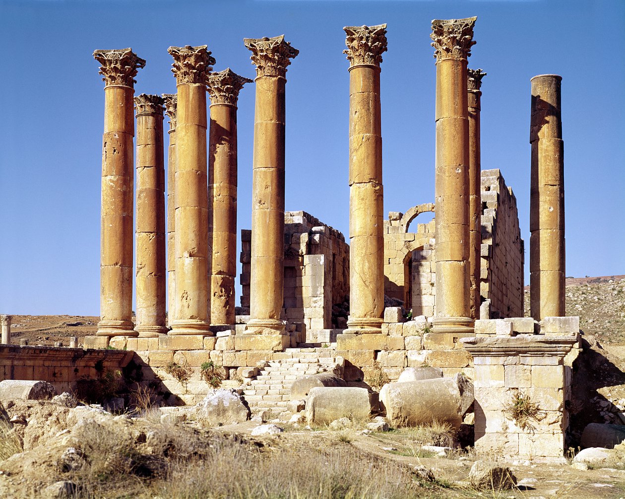 Utsikt över Artemis-templet, byggt c.386 AD av Roman
