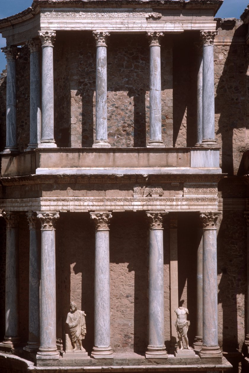 Utsikt över teatern, påbörjad 24 f.Kr av Roman