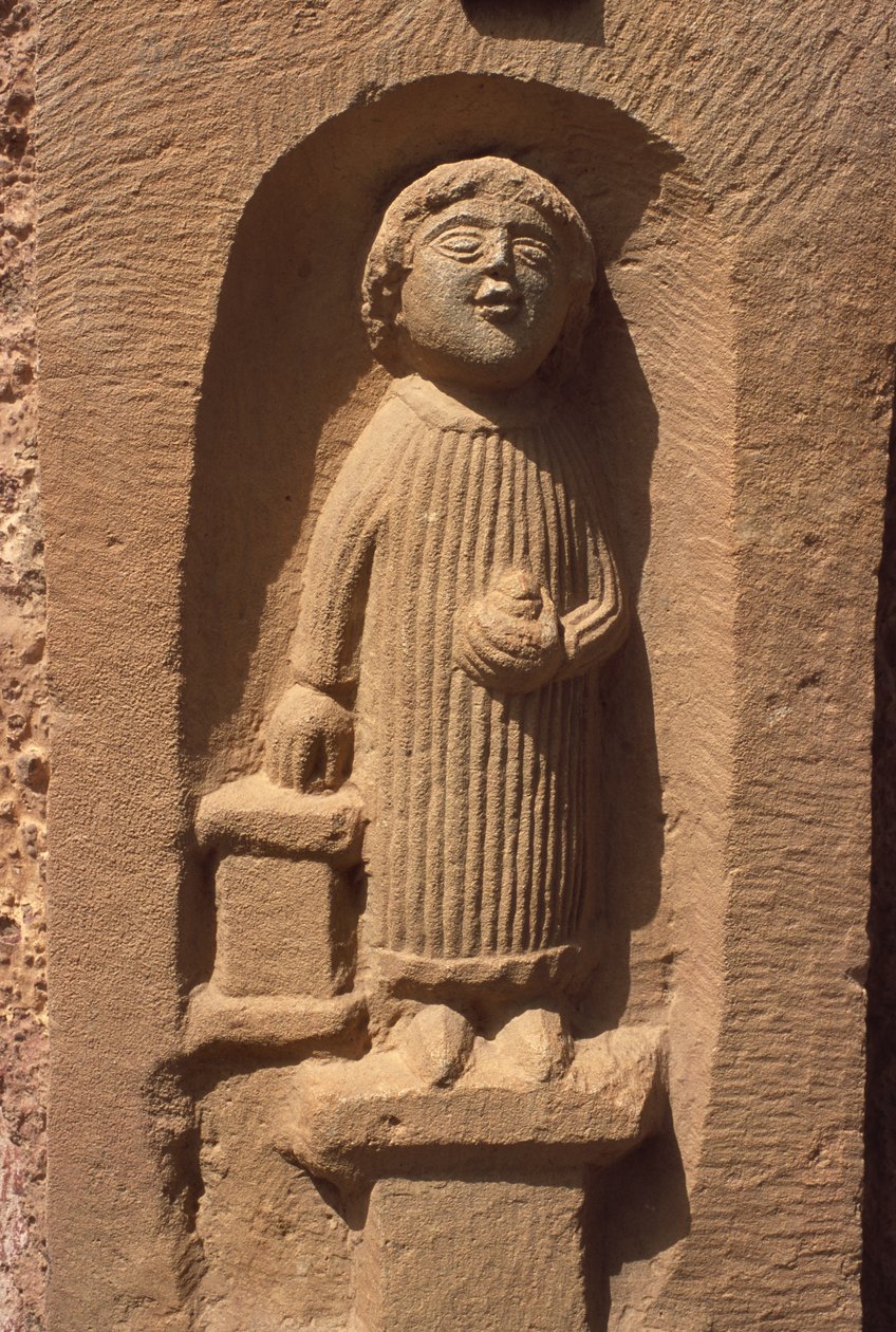 Stela med en människofigur av Roman Imperial Period