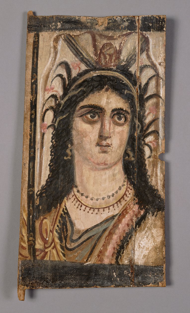 Panel med målad bild av Isis, 180-200 AD (tempera på trä) av Roman Period Egyptian