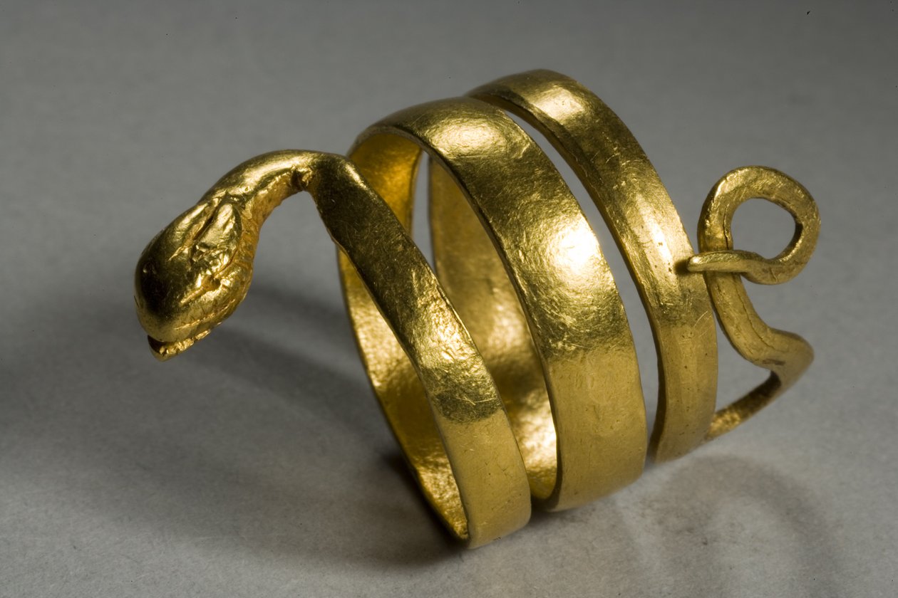 Ormring, c.1:a århundradet f.Kr. (guld) av Roman Period Egyptian